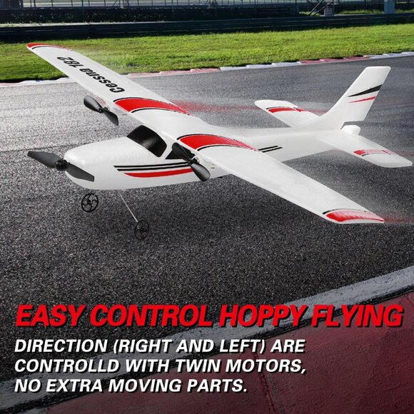 NEW! RC Airplane, RC Plane, 2.4GHz 2 Channels RTF RC Aircraft with 3-Axis Gyro - Picture 3 of 5